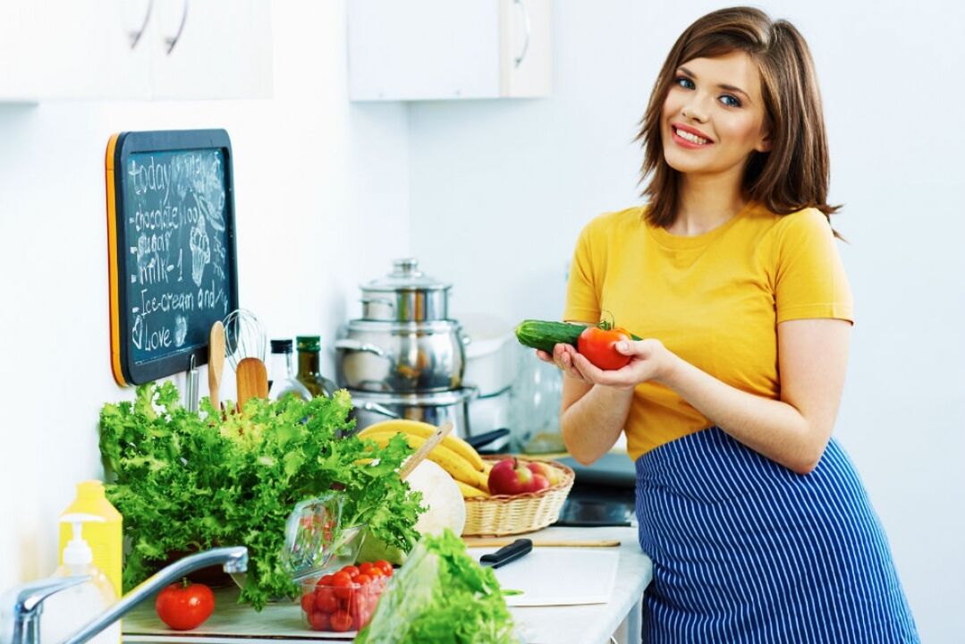 vegetables on a favorite diet